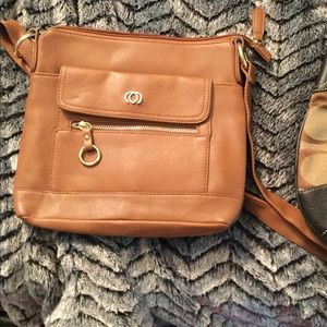 Leather cross-body purse
